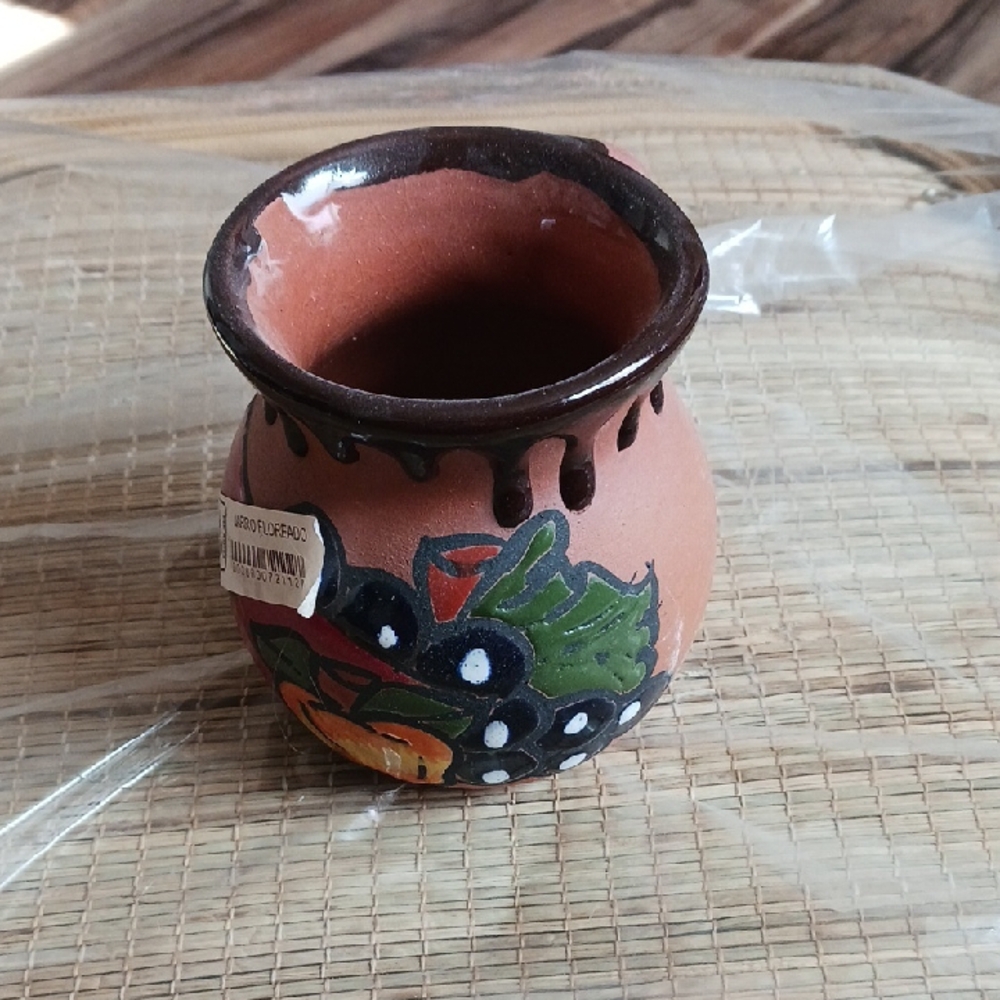 Handcrafted Mexican Serving Bowl  with Floral Design